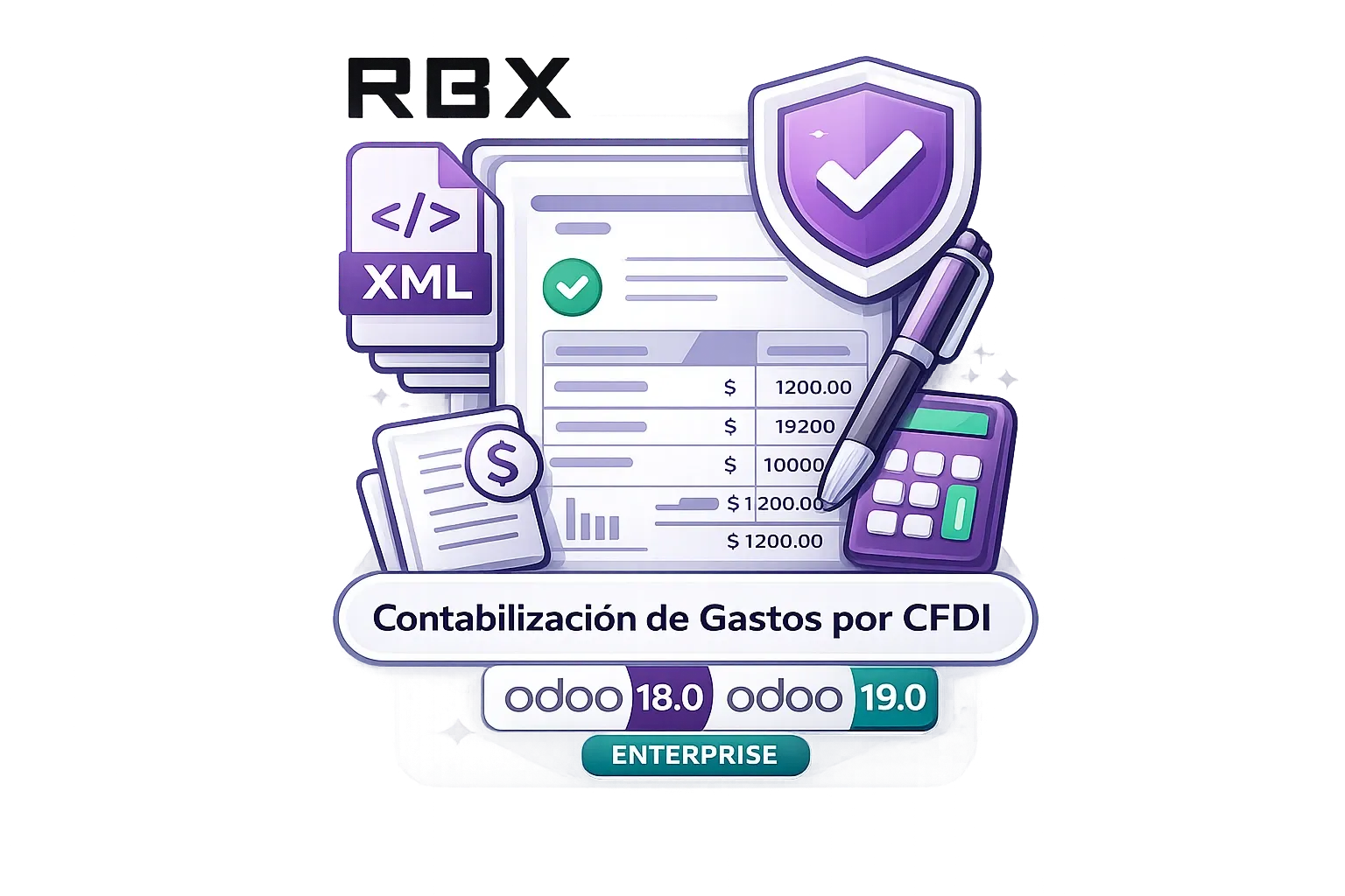 Módulo Odoo - Carga masiva de CFDI a Gastos en General (18.0)